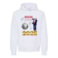 New Year Trump Dancing 2025 Maga Funny Party Countdown Premium Hoodie