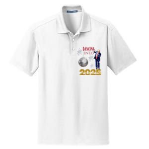 New Year Trump Dancing 2025 Maga Funny Party Countdown Dry Zone Grid Polo