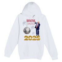 New Year Trump Dancing 2025 Maga Funny Party Countdown Premium Pullover Hoodie