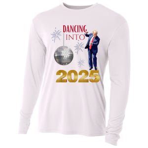 New Year Trump Dancing 2025 Maga Funny Party Countdown Cooling Performance Long Sleeve Crew