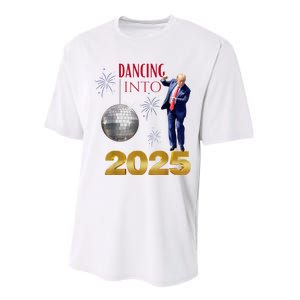 New Year Trump Dancing 2025 Maga Funny Party Countdown Performance Sprint T-Shirt