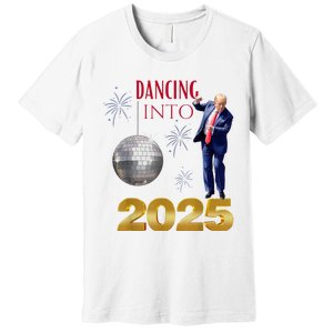 New Year Trump Dancing 2025 Maga Funny Party Countdown Premium T-Shirt