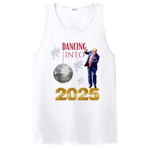 New Year Trump Dancing 2025 Maga Funny Party Countdown PosiCharge Competitor Tank