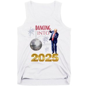 New Year Trump Dancing 2025 Maga Funny Party Countdown Tank Top