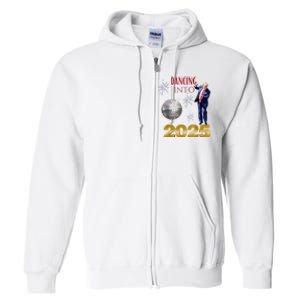 New Year Trump Dancing 2025 Maga Funny Party Countdown Full Zip Hoodie