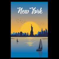 New York Travel Poster Bag