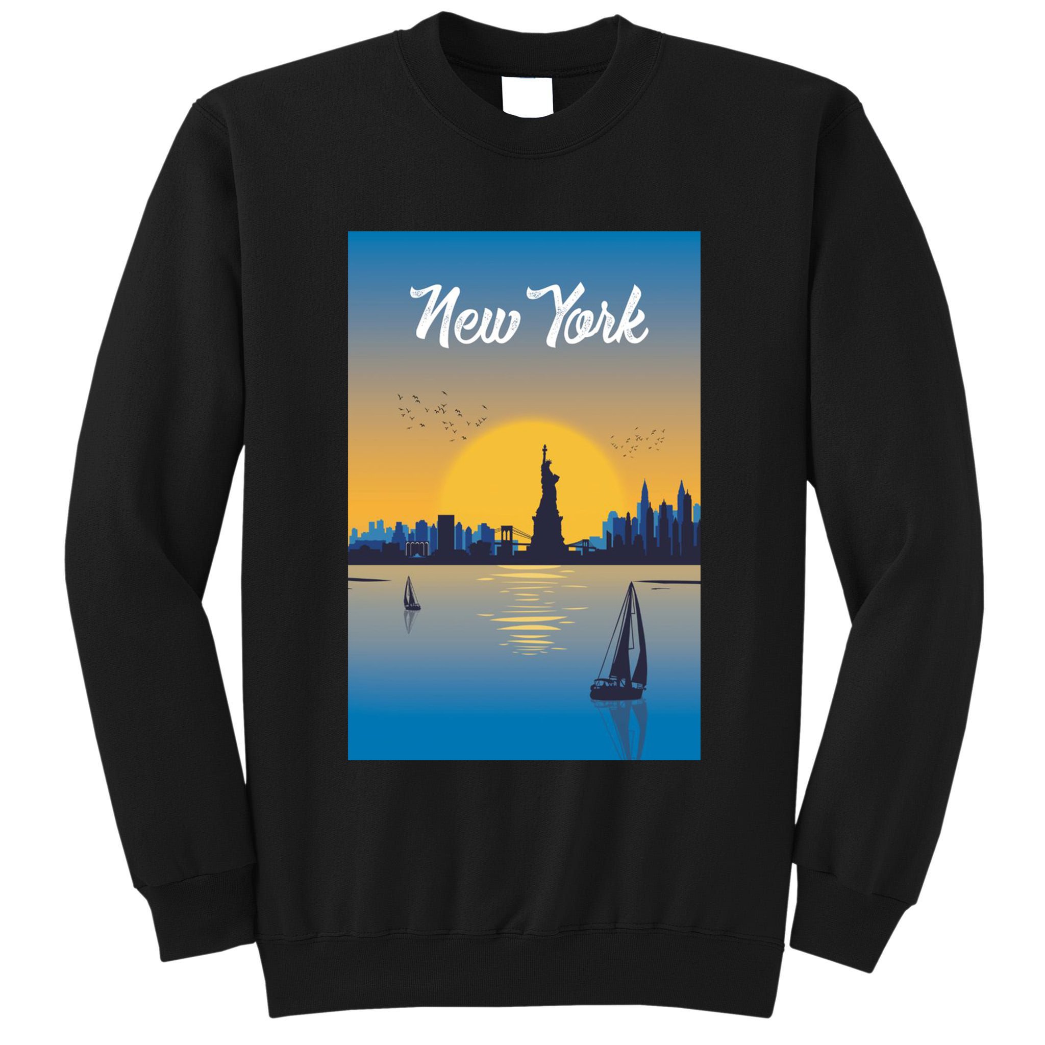 New York Travel Poster Tall Sweatshirt