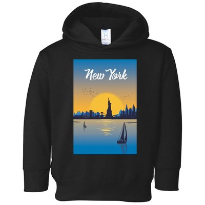 New York Travel Poster Toddler Hoodie
