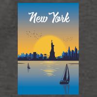 New York Travel Poster Vector Backpack