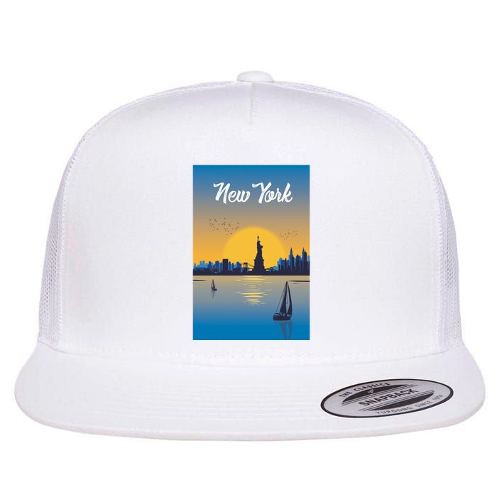 New York Travel Poster Flatbill Hat