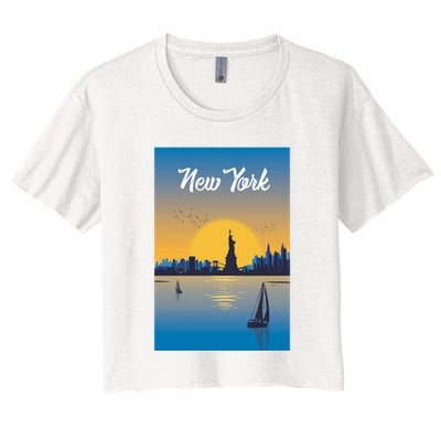 New York Travel Poster Crop Top