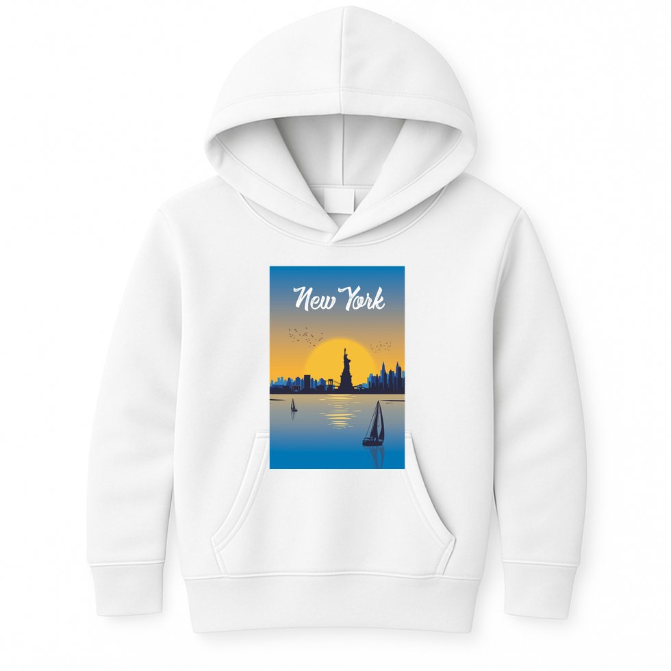 New York Travel Poster Kids Hoodie