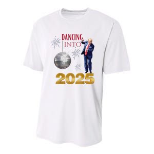 New Year Trump Dancing 2025 Maga Funny Party Countdown Youth Performance Sprint T-Shirt