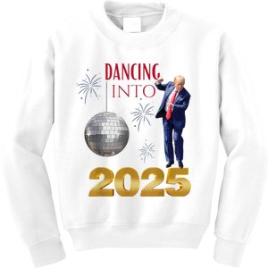 New Year Trump Dancing 2025 Maga Funny Party Countdown Kids Sweatshirt