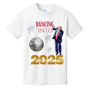 New Year Trump Dancing 2025 Maga Funny Party Countdown Kids T-Shirt