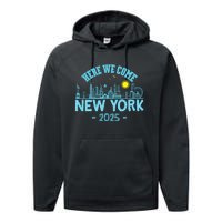 New York Trip 2025 Here We Come Matching Family Vacation Performance Fleece Hoodie