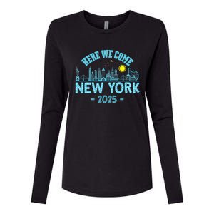 New York Trip 2025 Here We Come Matching Family Vacation Womens Cotton Relaxed Long Sleeve T-Shirt