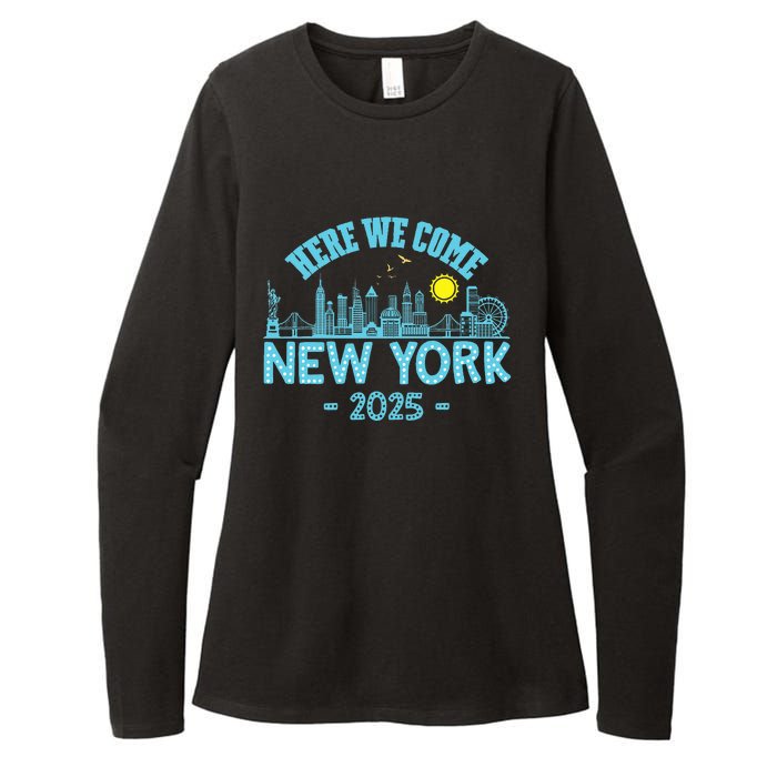 New York Trip 2025 Here We Come Matching Family Vacation Womens CVC Long Sleeve Shirt