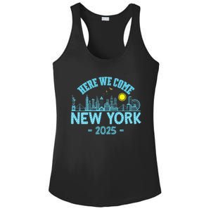 New York Trip 2025 Here We Come Matching Family Vacation Ladies PosiCharge Competitor Racerback Tank