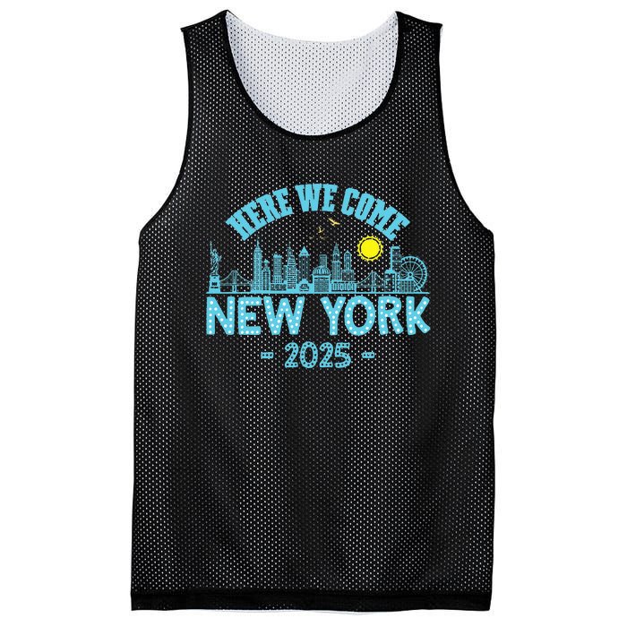 New York Trip 2025 Here We Come Matching Family Vacation Mesh Reversible Basketball Jersey Tank