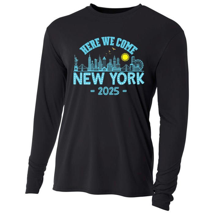 New York Trip 2025 Here We Come Matching Family Vacation Cooling Performance Long Sleeve Crew