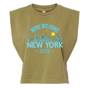 New York Trip 2025 Here We Come Matching Family Vacation Garment-Dyed Women's Muscle Tee