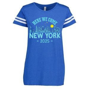 New York Trip 2025 Here We Come Matching Family Vacation Enza Ladies Jersey Football T-Shirt