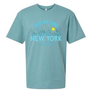 New York Trip 2025 Here We Come Matching Family Vacation Sueded Cloud Jersey T-Shirt