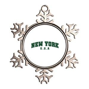 New York USA Metallic Star Ornament