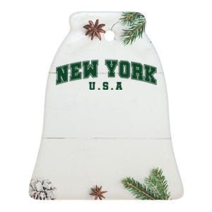 New York USA Ceramic Bell Ornament