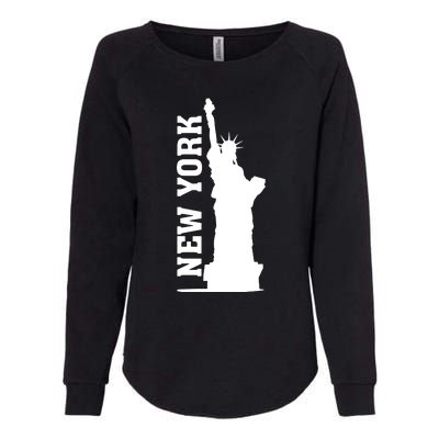 New York Usa Statue Of Liberty Womens California Wash Sweatshirt