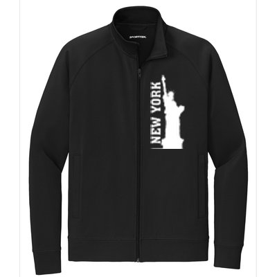 New York Usa Statue Of Liberty Stretch Full-Zip Cadet Jacket