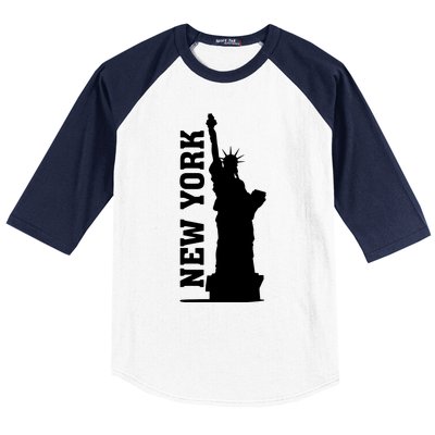 New York Usa Statue Of Liberty Baseball Sleeve Shirt