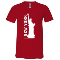 New York Usa Statue Of Liberty V-Neck T-Shirt