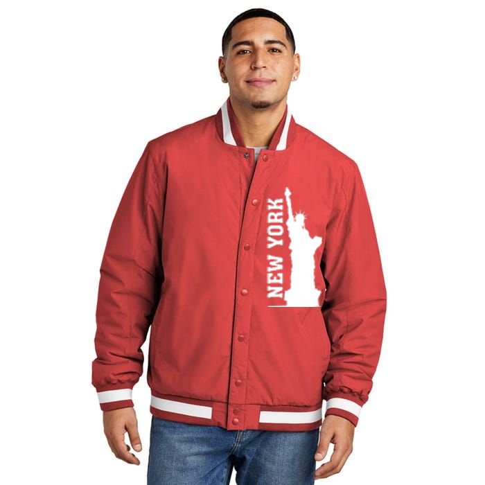 New York Usa Statue Of Liberty Insulated Varsity Jacket