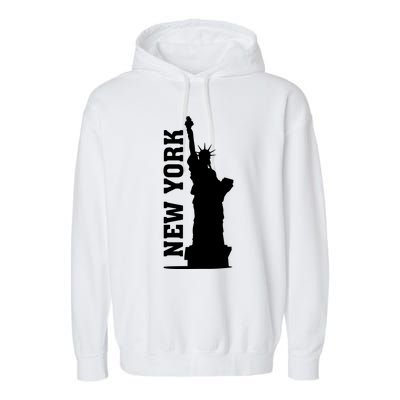 New York Usa Statue Of Liberty Garment-Dyed Fleece Hoodie