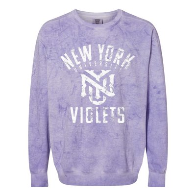 New York University NYU Violets Large Colorblast Crewneck Sweatshirt