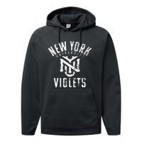 New York University NYU Violets Large Performance Fleece Hoodie