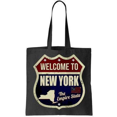 New York Vintage Metal Road Sign Logo Bag