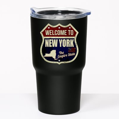 New York Vintage Metal Road Sign Logo Tumbler