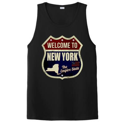 New York Vintage Metal Road Sign Logo PosiCharge Competitor Tank