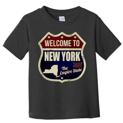New York Vintage Metal Road Sign Logo Toddler T-Shirt