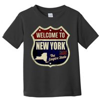 New York Vintage Metal Road Sign Logo Toddler T-Shirt