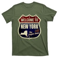 New York Vintage Metal Road Sign Logo T-Shirt