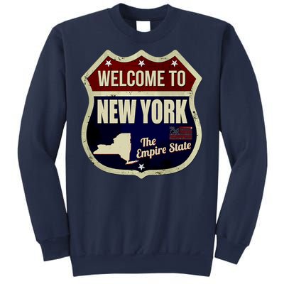 New York Vintage Metal Road Sign Logo Sweatshirt