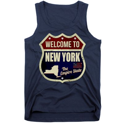 New York Vintage Metal Road Sign Logo Tank Top