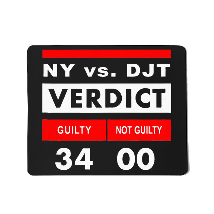 New York Versus Donald Trump Guilty 34 Counts Mousepad