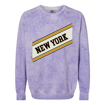 New York Varsity Logo Colorblast Crewneck Sweatshirt