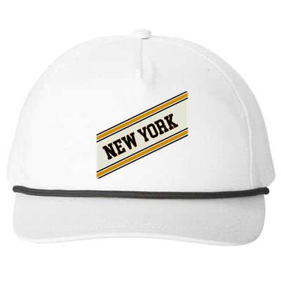 New York Varsity Logo Snapback Five-Panel Rope Hat