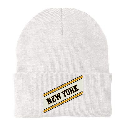 New York Varsity Logo Knit Cap Winter Beanie